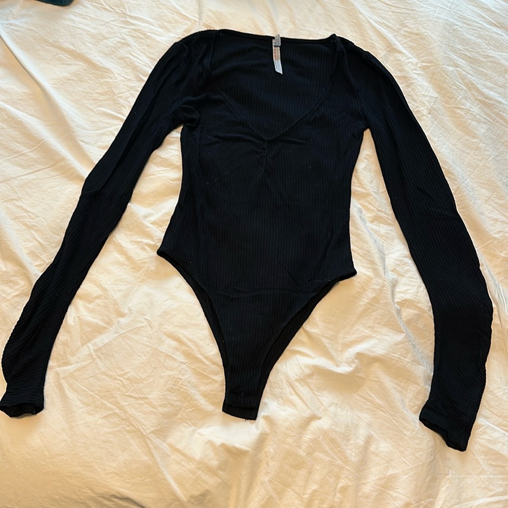 Free people black bodysuit (S)